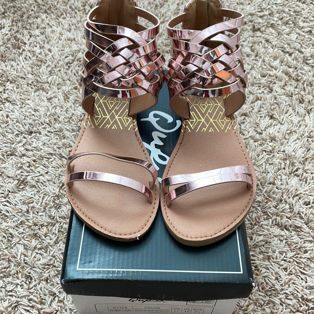 Qupid sandals - pink metallic